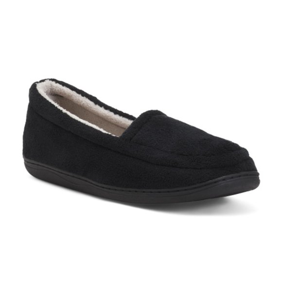 New AEROSOLES Terry A-line Slippers Black - Picture 1 of 1